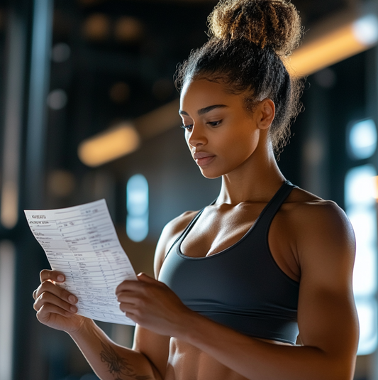 KF athlete looks over her list of goals